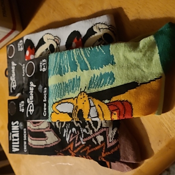 Disney Accessories - 3Pair Disney Socks Size 9-13